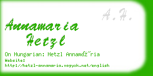 annamaria hetzl business card